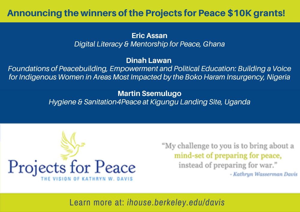 Announcing the winners of the Projects for Peace $10K grants!