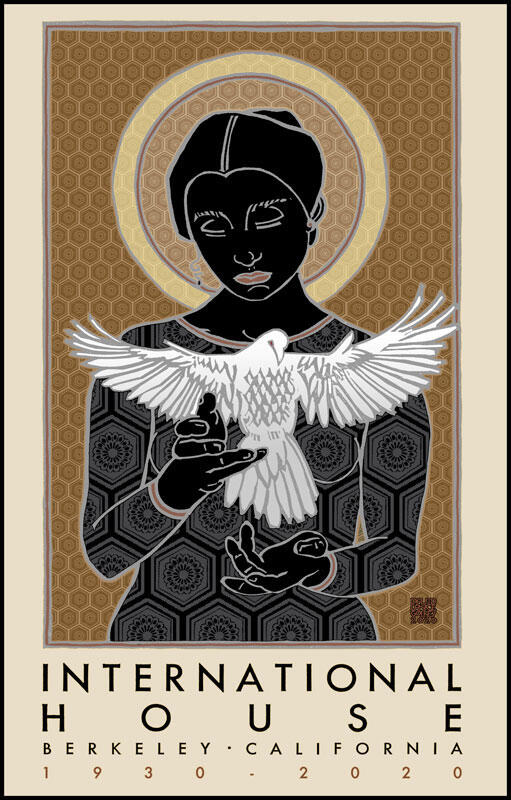 International House 90th Anniversary Goines Poster International House 90th Anniversary Goines Poster