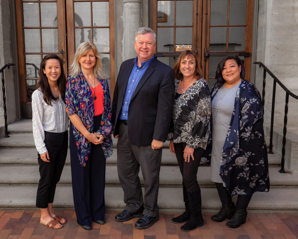 Left to right: Melissa Chan, Laurie Ferris, Bill Howley, Laurel Anderson-Malinovsky, Joy Iwasa