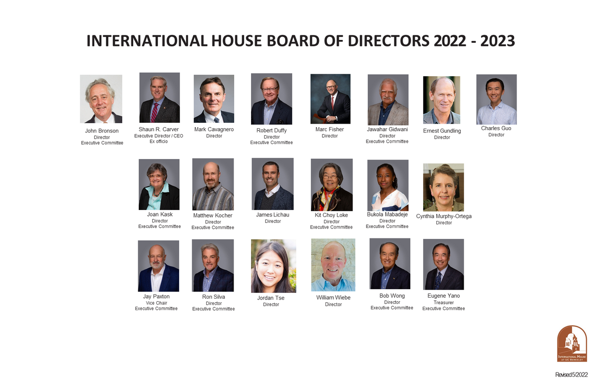 2022-23 I-House Board of Directors Class Photo