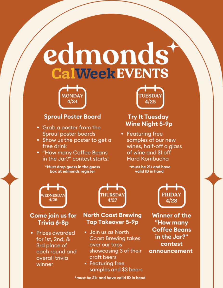 Cal week specials at edmonds cafe