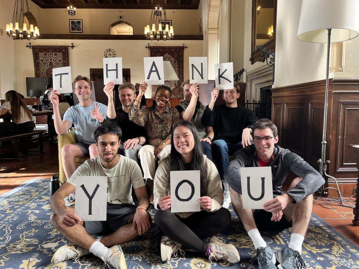 Big Give Residents with Thank You letters