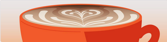 Coffee with heart design