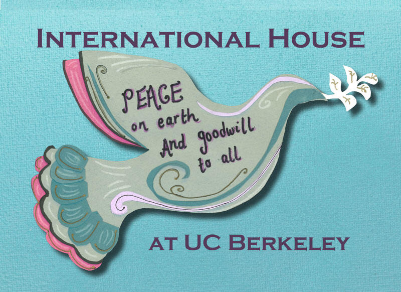 Holiday peace dove art by former resident