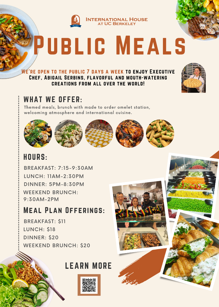 Public Meals at I-House flyer