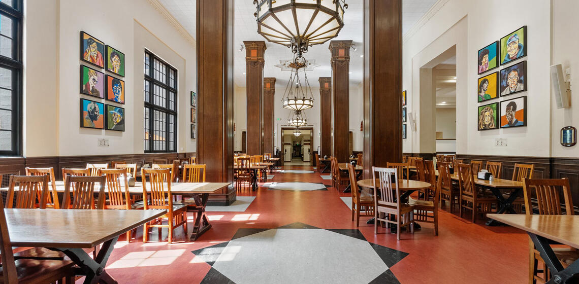 Spacious dining commons