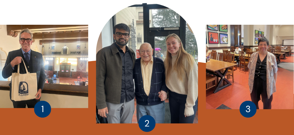 3 photos of alumni