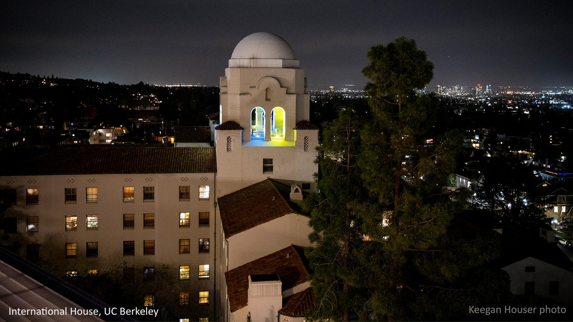 I-House Berkeley: Dome at night