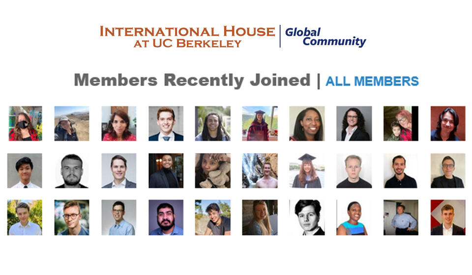 I-House Berkeley Connect Recent Members