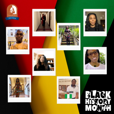Black History Month photo collage with featured residents and alumni